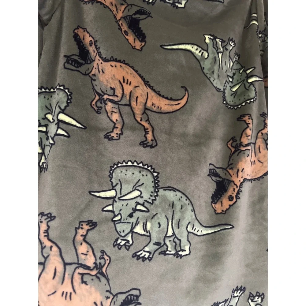 Carter's Dinosaur Pajama Set Boys‎ Size 12 Green New Fleece Long Sleeve PJs